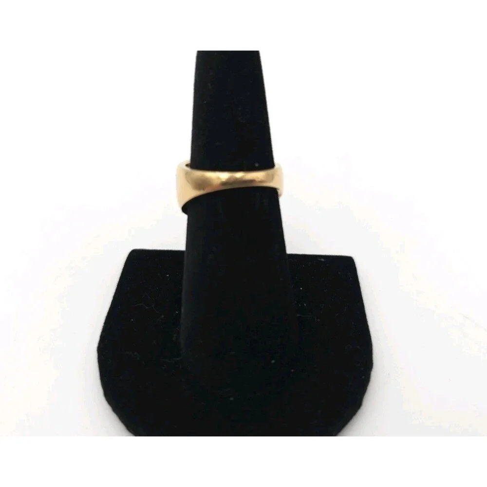 925 Gold CZ Marquis‎ & Baguette Ring Size 7 Sterling Silver Vermeil Vtg